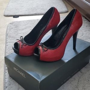 Michael Red and Black Heels